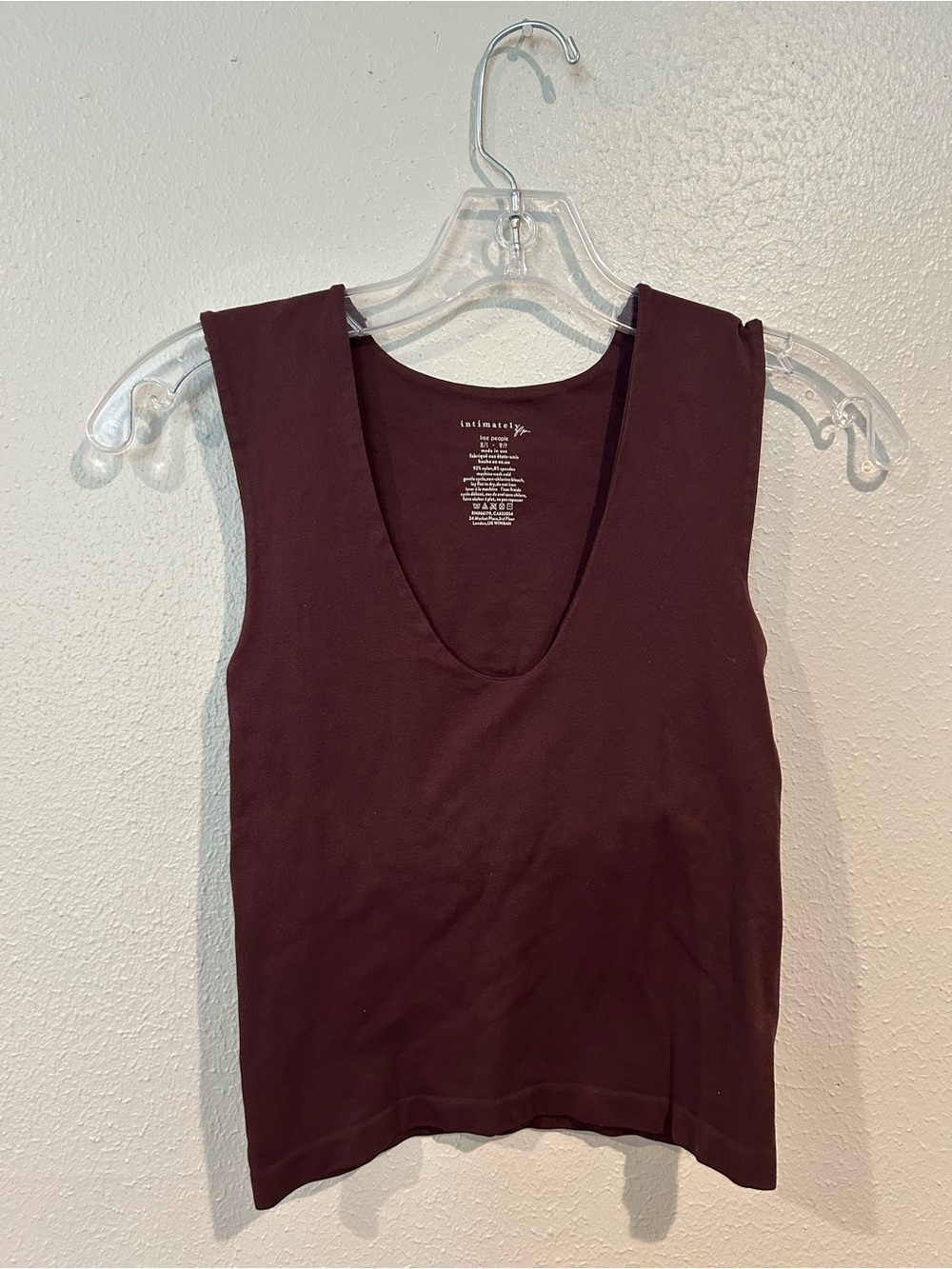 Free People Deep Plum Scoop Neck Tank